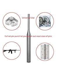 Juego de punzones   Herramienta para la carpintería Maquinaria Gunsmith reparaciones y manualidades con bolsa de transporte, Plateado