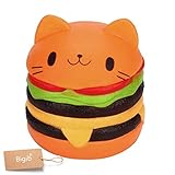 Jumbo Slow Rising Squishies Charms Kawaii Squishies Cream Scented Toys For Kids and Adults (Buger)