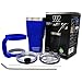 Gold Armour 30 oz Tumbler - 6 Piece Stainless Steel Insulated Water & Coffee Cup Tumbler with Straw, 2 Lids, Handle, Straw - 18/8 Double Vacuum Insulated Travel Flask (Blue)