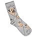 Mastiff Gray Cotton Dog Novelty Socks for Adults 9-11