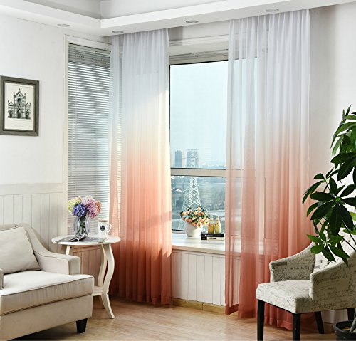 Pureaqu Decorative Beautiful Elegant Gradient Sheer Window