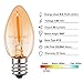 Emotionlite Night Light Bulbs, Amber LED C7 Bulb, 4W-7W Equivalent, E12 Candelabra Base, Salt Lamp and Nightlight Replacement, 0.5W Amber Yellowish 2200K, 50LM, 6 Pack