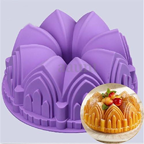 Crown Bundt Ring Cake Bread Pastry Silicone Mold Pan Bakeware Tray Mould Tool