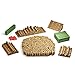 SainSmart Jr. Wooden Building Blocks STEM Wooden Construction Toy for Kids, Log Cabin Set Building House Toy for Preschooler with Colorful Blocks 450 PCS/Set