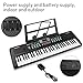 Electronic Keyboard Piano 61 Key, Portable Piano Keyboard with Music Stand, Microphone, Power Supply Digital Music Piano Keyboard for Kids/Adult