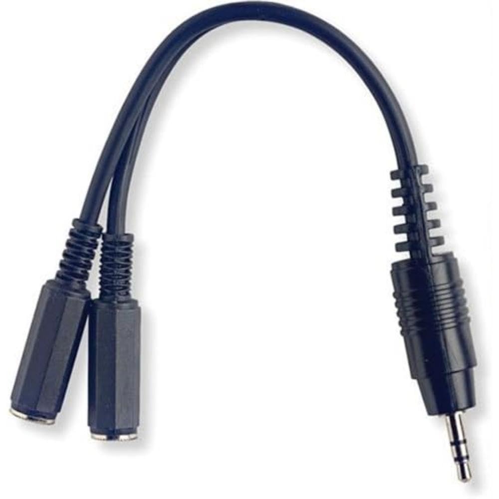 Stagg YC-01/J2JFH Small Stereo Jack to 2 Small Female Mono Y Cable - Black