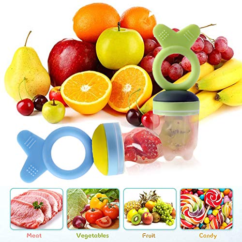 Gedebey Baby Food Feeder Fruit Pacifier (2 Pack) Fresh Food Fruit