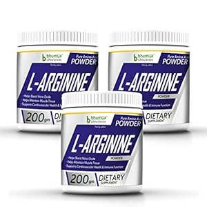 Bhumija Lifesciences L-Arginine Pre-Workout (Amino Acid) Powder 200g. Pack Three