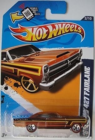 HOT WHEELS MUSCLE MANIA RED LINE EXCLUSIVE FORD 12 SERIES 66 FORD 427 FAIRLANE 112/247
