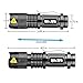 NIANPU 5 Pack Mini Zoomable Cree 7W 350LM Q5 Tactical Flashlight Torch Lamp Light with 3 Mode Adjustable Brightness Power by AA/14500 (BLACK)