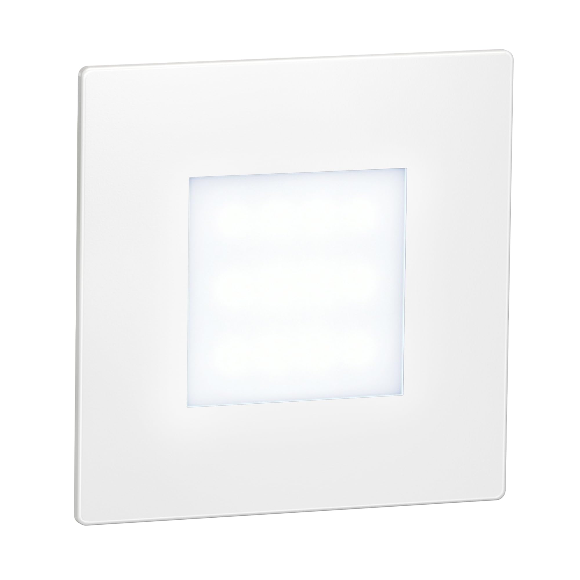 ledscom.de LED Staircase Light/recessed wall Light FEX for Indoors and Outdoors, Angular, 85 x 85mm, Cool White