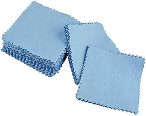 50 PCS Jewelry Cleaning Cloth – Pistha Micofiber Polishing Cloth for Silver Gold Platinum Cell Phone Camera Lenses