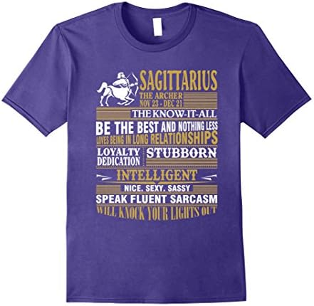 Mens Sagittarius thing, Sagittarius Facts Shirts for mens and wom XL Purple