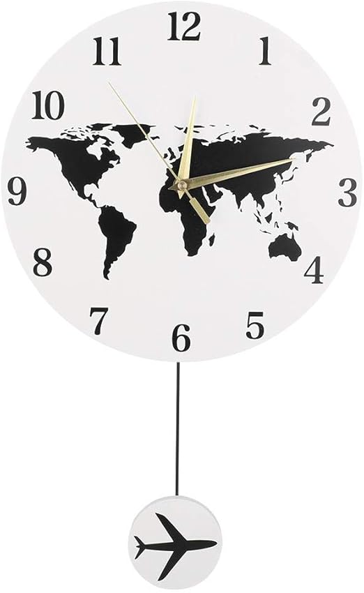 Amazon Com Aunmas Nordic Wall Clock Europe Map Shape With