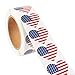 USA American Flag Heart Sticker Roll (1.7 x 1.5 in, 1000 Count)