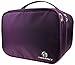 Travel Organizer Underwear Bag - Large Double Layer Packing Storage Bag - Fits Large Bra, Socks, Underpants, Cosmetic, Toiletry Kit (Purple)
