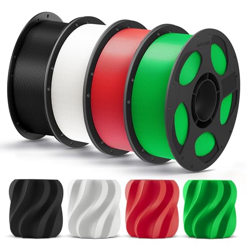 ANYCUBIC PLA+ Filament 1.75mm, 4KG Schwarz Weiß Rot Grün