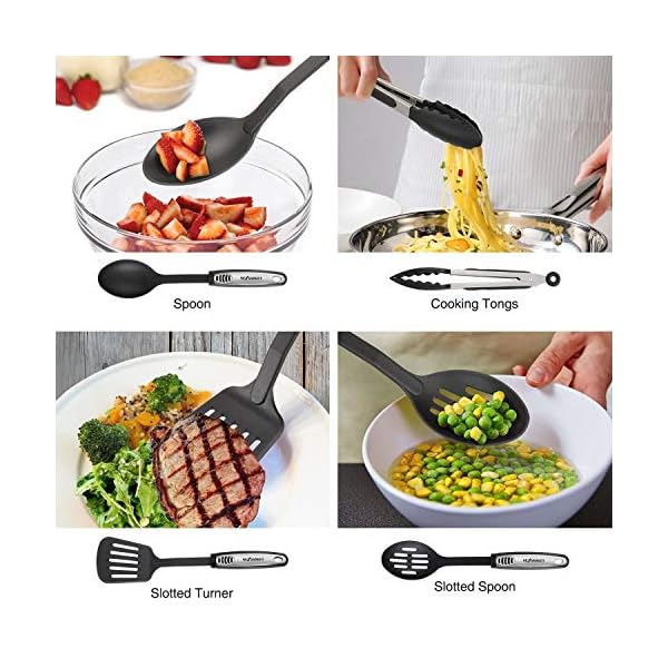 NEXGADGET-Premium-42-Piece-Kitchen-Utensils-Cookware-Set-with-Stainless-Steel-and-Nylon-Cooking-Tools-Including-Spoon-Turners-Tongs-Whisk-Can-Opener-Peeler-Scraper-Measuring-Jug-and-Spoon NEXGADGET Premium 42 Piece Kitchen Utensils Cookware Set with Stainless Steel and Nylon Cooking Tools Including Spoon…