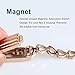 NAHAI Compatible Fitbit Flex 2 Bands Bracelet, Adjustable Replacement Metal Bangle Newest Unique Magnetic Adsorption Switch Design Wristband with Diamond for Fitbit Flex 2