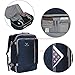 Hynes Eagle 38L Flight Approved Weekender Carry on Backpack Blue