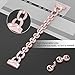 Wearlizer Compatible with for Fitbit Versa/Versa 2 /Versa Lite/Versa SE Bands for Women Dressy Accessories Silver Small Large for Fitbit Versa Smartwatch (Rose Gold)