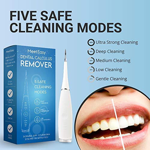 Meeteasy Electric Sonic Dental Calculus Plaque Remover Tool Kit Tooth