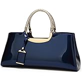 jessie Patent Leather Structured Shoulder Handbag Women Evening Party Satchel Crossbody Top Handle Bags | Patent Leather, Structured, Evening Party, Bags