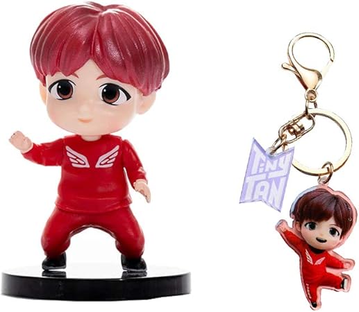 Amazon Com Kpop Bangtan Boys Height 2 5 Tiny Tan Cartoon Stand Figure Board Model With 1 Keychain Jimin Jin Suga J Hope Jung Kook Fans Collectio Tiny Tan 1 J Hope Arts Crafts Sewing