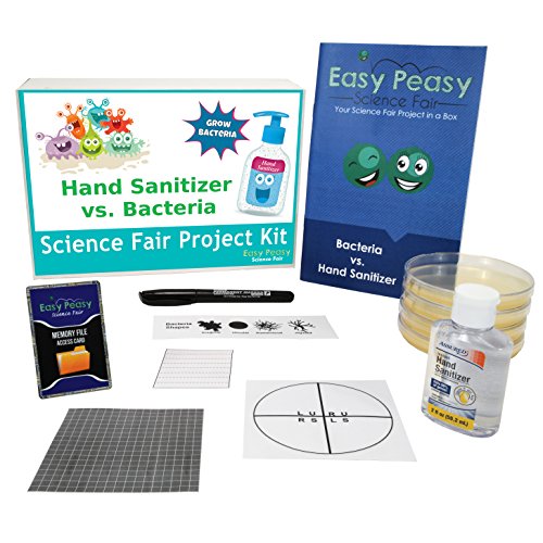 Easy Peasy Science Fair Project Kit â€“ Do Hand Sanitizers Really Work? â€“ Grow Bacteria Simple and Easy
