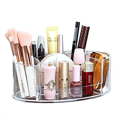 Familystory Acrylic Makeup Organiser Storage Box, Countertop Cosmetics Case Jewellery Box for Brushes, Lipstick, Foundation, Accessories