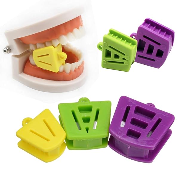 6 Pack Multicolored Silicone Dental Mouth Prop Orthodontic Mouth Bite