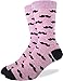 Good Luck Sock Men's Purple Mustache Crew Socks - Purple, Adult Shoe Size 7-12