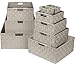 Sorbus Set of 9 Storage Baskets for Organizing, Mesh Hand-Woven Design, Linen Closet Organizers and Storage, Organizer Storage Baskets for Shelves, Variety Pack Organizers and Storage (Beige)