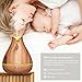 530ml Aromatherapy Essential Oil Diffuser, Wood Grain 18hrs Running Scentsy Air Diffuser Ultrasonic Humidifiers with 7 Color Changing Lights 4 Timer Settings Mist Adjustment for Home Office Bedroomthumb 3