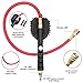 GOOLOO Digital Tire Pressure Gauge, 255 PSI Tire Inflator, Air Chuck and Compressor Accessories Heavy Duty with 360 Degree Rotatable Rubber Hose, Quick Connect Plug for 0.1 Display Resolution, Black