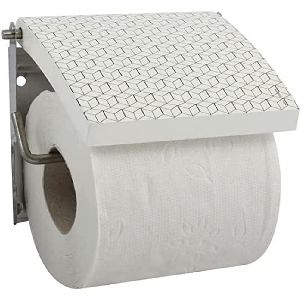 MSV Mozaik Toilet Roll Holder MDF Stainless Steel, Colourful, 13 x 15 x 11,5 cm — image 1