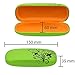 Floral Designed Protective Clamshell Glasses Case with Microfiber Cleaning Cloth - Green