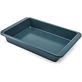 KitchenAid Nonstick Swiss Engineered Aluminized Steel Cake Pan, Dishwasher Safe, Agave, 9 x 13 Inch