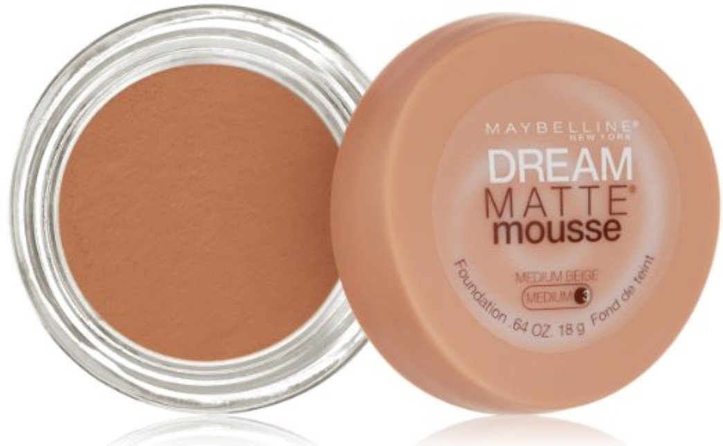 Maybelline Dream Matte Mousse Foundation, Medium Beige [3], 0.64 oz (Pack of 3)