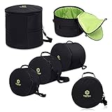 TURTLE GEAR Extra Thick Padded Nylon Drum Case Bags: Standard 5-piece Set