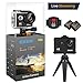 EKEN H9s Action Camera Live Streaming 4K WiFi Ultra HD Waterproof Sports Camera 2 Inch LCD Screen with 2 Rechargeable 1050mAh Batteries and Charging Dock Free Bicycle Handlebar including 11 PCS Mounts