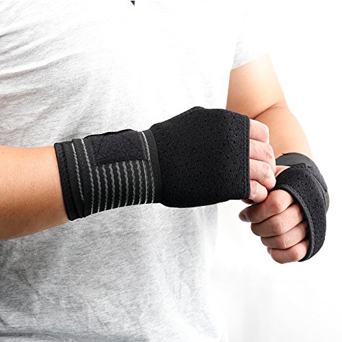 Yoassi Wrist Brace 2 Packs, FDA Registered Double Adjustment Mechanism Wrist Support Brace for Carpal Tunnel, Tendonitis, Wrist Pain & Weightlifting, One Size Fits All Men& Women