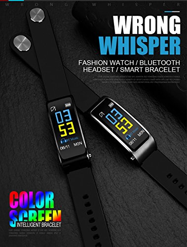Fan-Ling 1PCS 0.96 Color Screen Smart Watch,Multifunction Smartwatch,Touchable Call Smart Watch, Touchable Sleep Monitor Call Pedometer Heart Rate (Black)