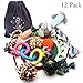 DIY House 12 Pack Dog Puppy Chew Toys Set Rope Toys for Dog Tug Dog Toy Pack with Ball for Small to Medium Dogs, Durable Clearance Dog Toys Teething