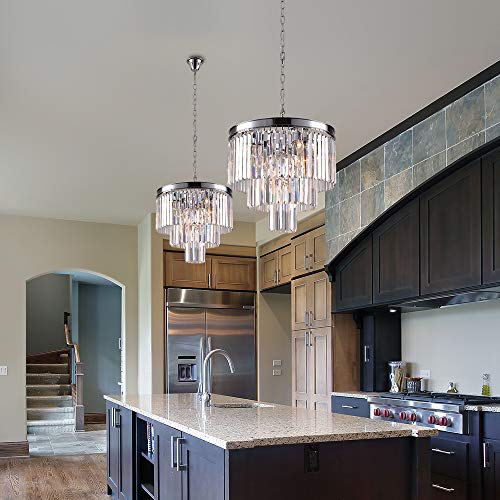 Zgear Luxury Modern/Contemporary Crystal Chandelier Ceiling Light Pendant Light for Dining Room, Living Room (7 Lights) - Thumbnail 7