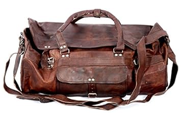 Cool Stuff Large Leather Travel Bag Holdall Duffel Flight Cabin