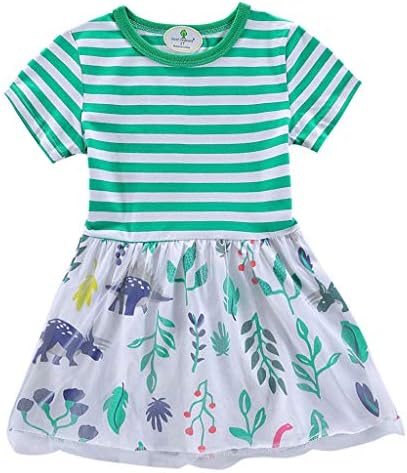 Saxizeo キッズ服 女の子 ワンピース ベビー服 花柄 プリーツ 半袖 フリル カート おしゃれ かわいい 新生児 希少 赤ちゃん 春夏 チュチュ チュニック 普段着 可愛い 卒業式 スカート 人気 ドレス キッズ 子供服 カジュアル 入学式 ガールズ