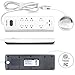 HOLSEM 8 Outlets Surge Protector Power Strip with 2 USB Charging Ports (2.4 A, 5V) and 6’ Heavy Duty Extension Cord,White