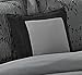 8 Piece Weistera Jacquard Tree Branches Comforter Sets Queen Dark Grey