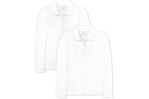 The Children's Place Girls' Long Sleeve Pique Polo 2 Pack
